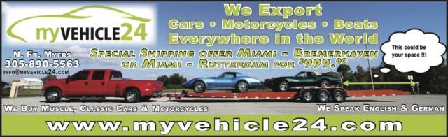2012-12-11 Crazy Shipping Weeks - myVEHICLE24 - US-Cars, Muscle Cars, Classic Cars, Motorcycles & Boats